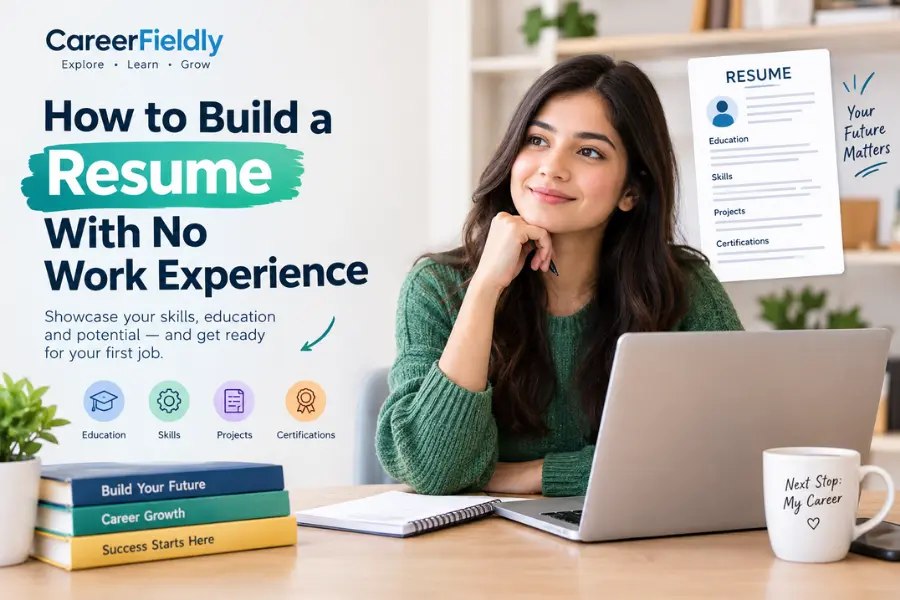 Young professional learning how to build a resume with no work experience.
